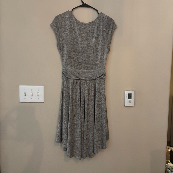 Anthropologie Maeve Tamera Silver Shimmer Wrap Dress MP - Picture 11 of 11